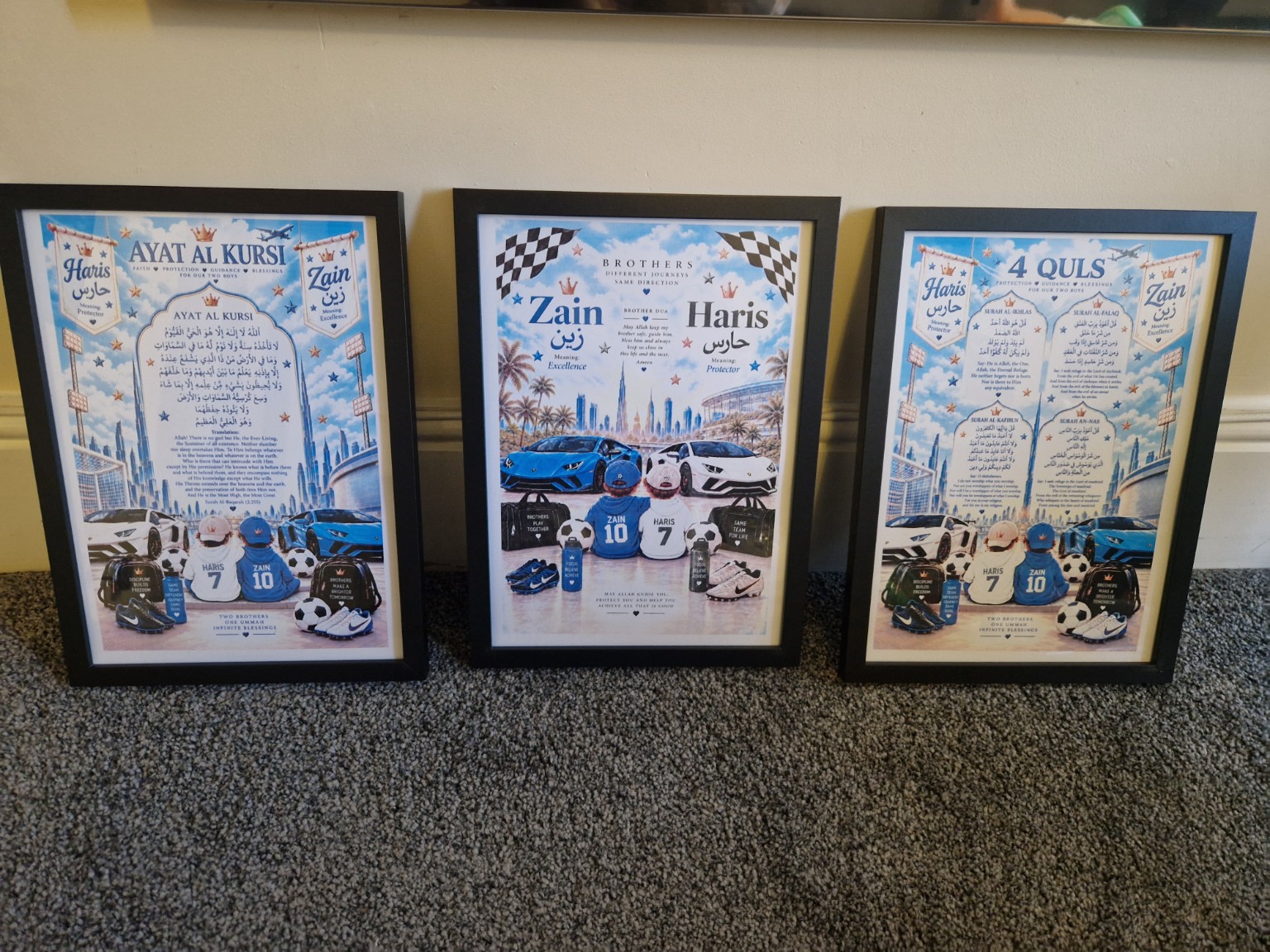 Boys’ personalised set of three